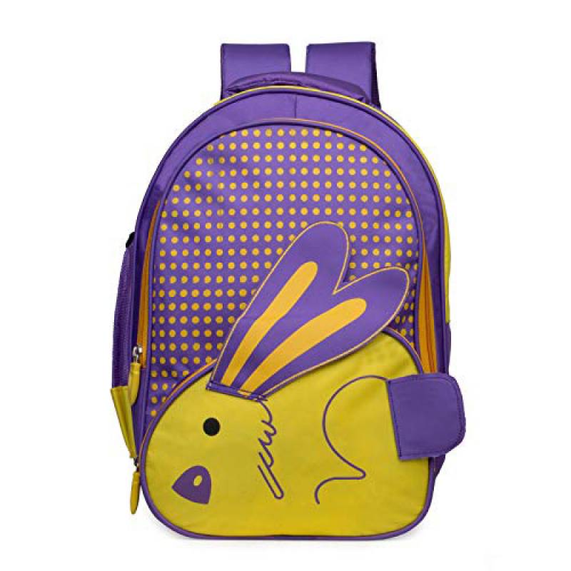 CandK Violet-Yellow Polyester 19L School Bag