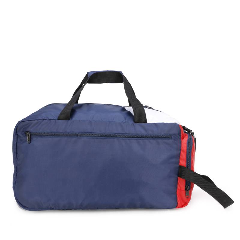 CandK Red-White Polyester 50L Duffle Bag With Wheels