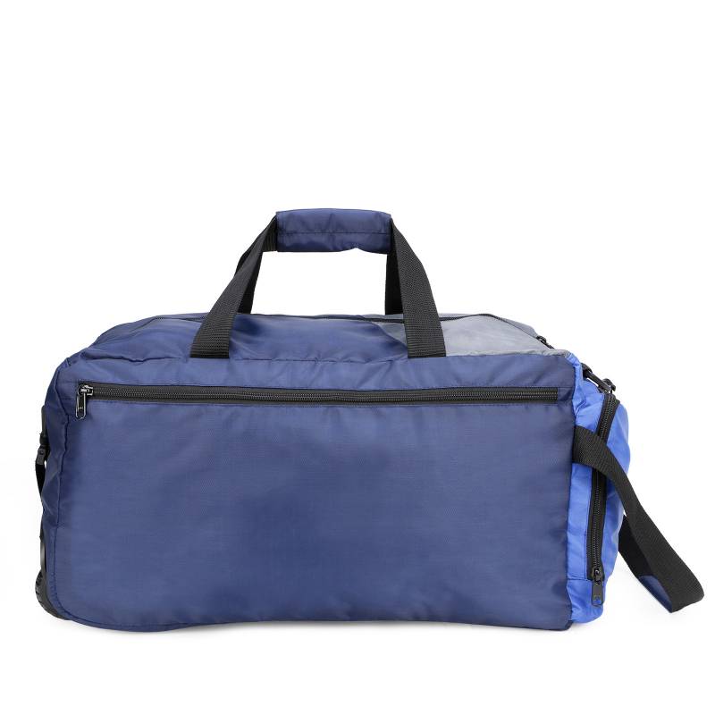 CandK Blue-Grey Polyester 50L Duffle Bag With Wheels