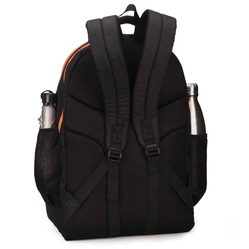 CandK Black-Orange Polyester Big & Comfortable 38 Ltrs Casual Backpack