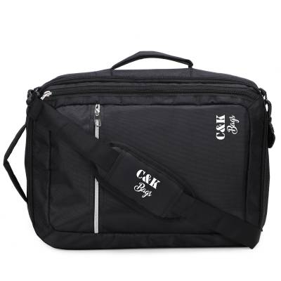 CandK Black Polyester 25L Messenger Bag