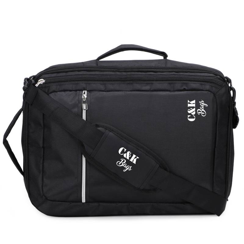 CandK Black Polyester 25L Messenger Bag