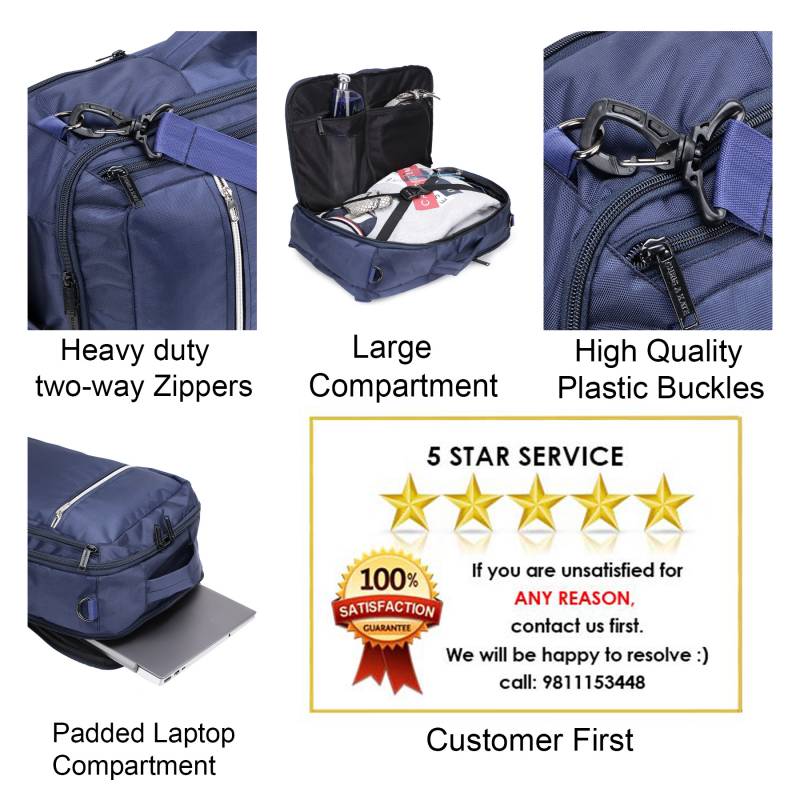 CandK Blue Polyester 25L Messenger Bag
