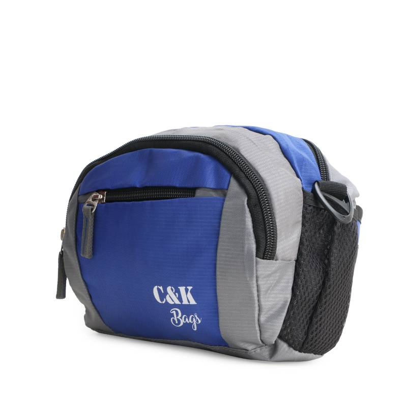 CandK Blue-Grey Polyester 10L Multipurpose Toiletry Bag