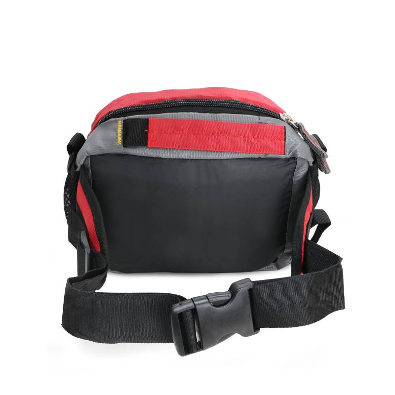 CandK Red-Grey Polyester 10L Multipurpose Toiletry Bag
