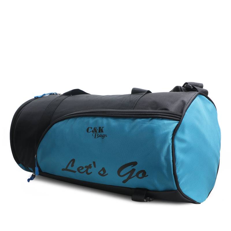 CandK Unisex Black-Blue Polyester 25L Multipurpose Duffel Gym Bag-Travel Bag-Sports Bag