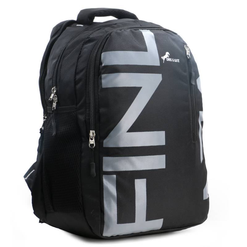 CandK Black-Grey Printed 30L School Bag