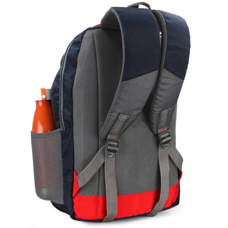 CandK Navy-Red Polyester 30L School Bag