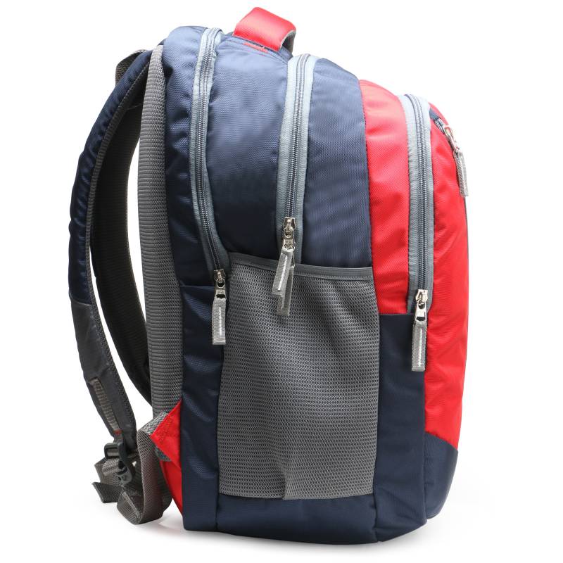 CandK Navy-Red Polyester 30L School Bag
