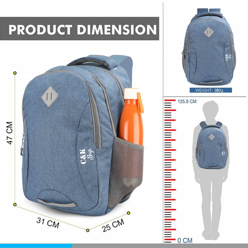 CandK Blue Polyester 30L Laptop Bag