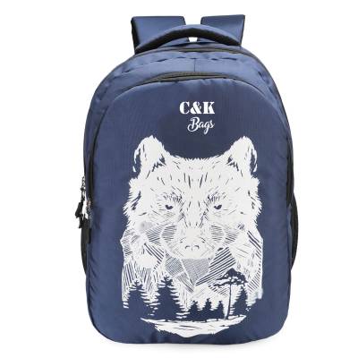 CandK Blue Polyester Printed 30L Specious Backpack