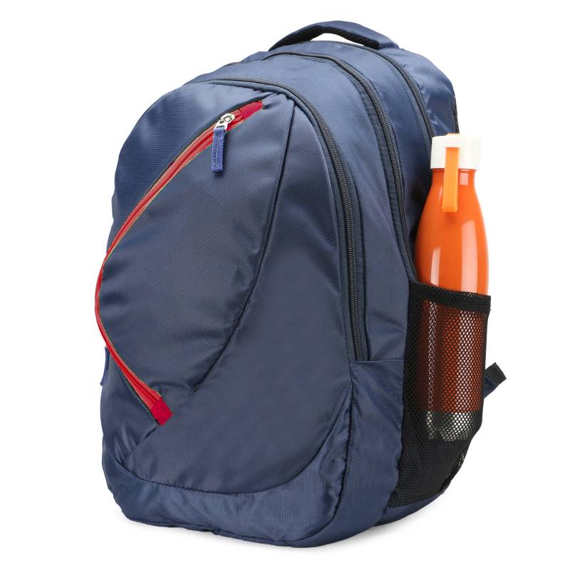 CandK Navy-Red Polyester 25L School Bag